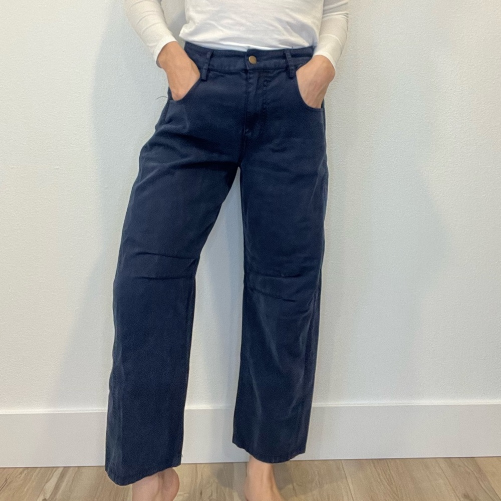 YFB Navy Women's BARREL Leg Jeans